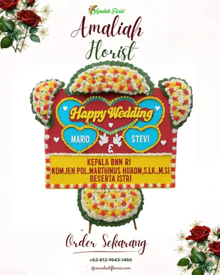 Papan Bunga Pernikahan Gintungkerta